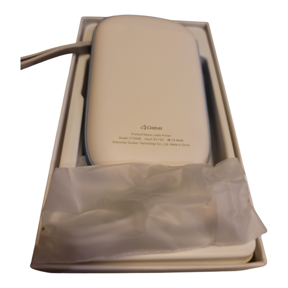 Clabel Label Printer with instructions & cord new in box run by cellphone app - Picture 3 of 4